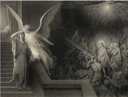 Le Rve de la femme de Pilate ("The dream of Pilate's wife"). Engraving by Alphonse Franois (1814-1888) after Gustave Dor.